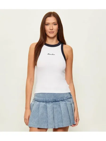 Guess Jeans Top RINGER alb