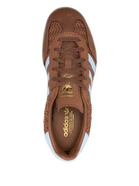 Sneakerși Adidas Gazelle cu dungi maro