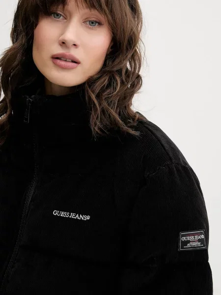 Вельветова куртка Guess Jeans зимова чорний