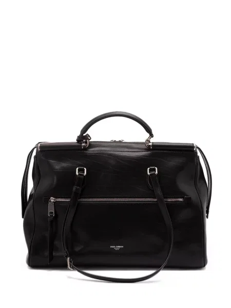 Iš natūralios odos lagaminas Dolce & Gabbana juoda