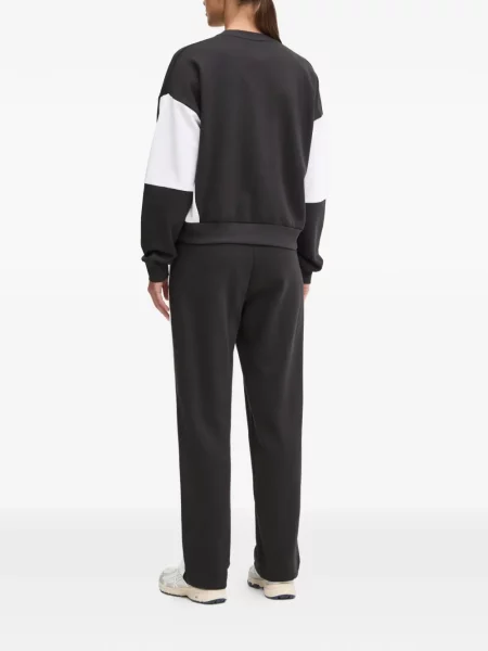 Top Adidas z autografem garniturowy w kwiatki czarny