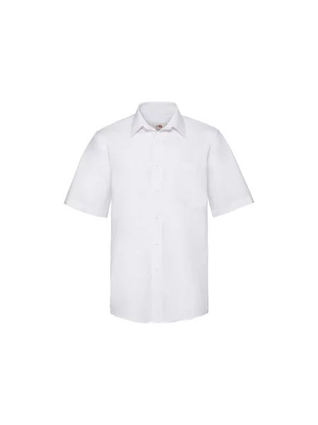 Krótka koszula Fruit Of The Loom popelinowa biała