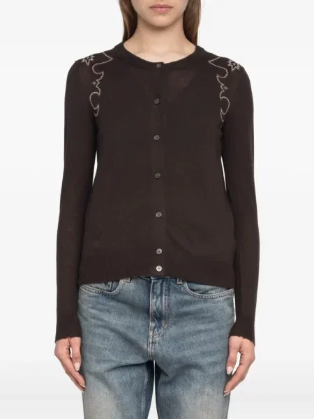Кашмирена жилетка Zadig&voltaire кафяво
