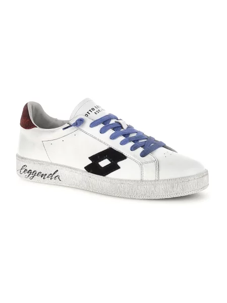 Sneakersy Lotto skórzane z logo białe