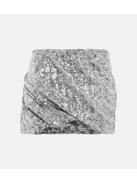 Fusta mini The Attico argintiu