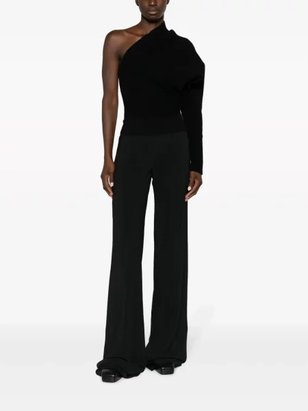 Briaunotas megztinis Rick Owens vieno peties juoda
