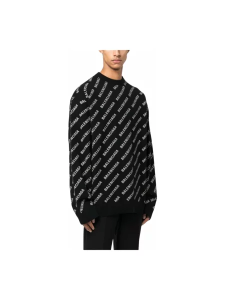 Sweter Balenciaga z okrągłym dekoltem czarny