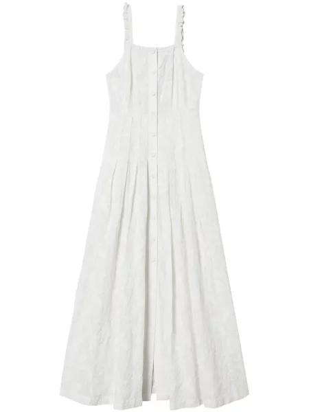 Rochie maxi Twinset cu broderie din muselină de costum