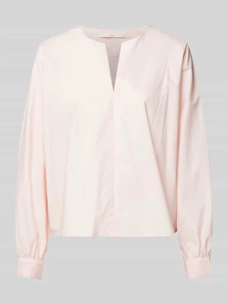 Bluzka o kroju regular fit z dekoltem w serek Lanius różowa