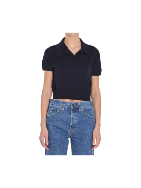 Polo Khaite wełniane niebieskie