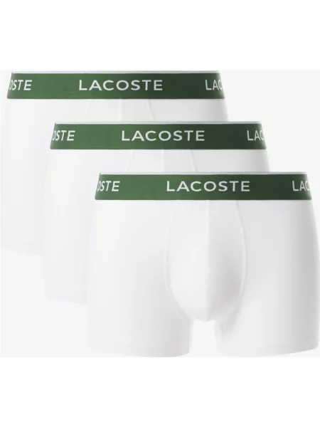 Bokserki Lacoste Stretch Cotton Logo zielony S biały
