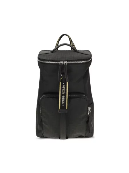 Torba Fendi skórzana trekkingowa czarna
