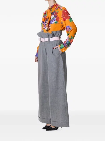 Cu centură pantaloni palazzo Moschino gri
