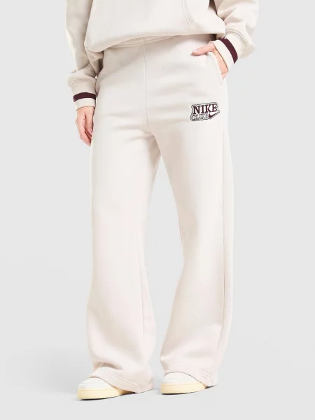 Nike Spodnie Nsw Flc Hr Wide 2 beżowe