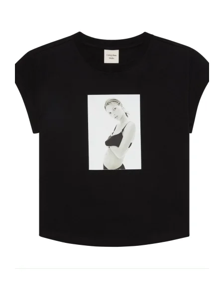 Calvin Klein Tričko CLASSIC KATE šedá / světle šedá offwhite černá