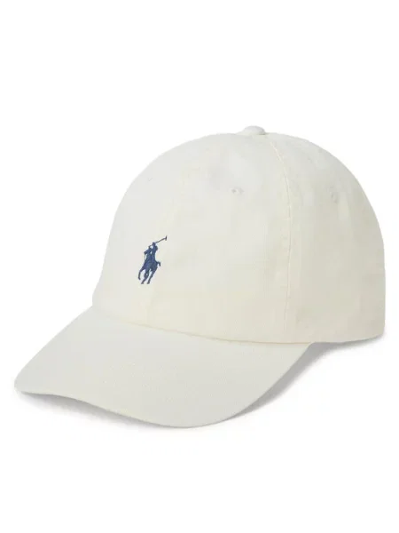 Polo Ralph Lauren czapka z daszkiem beżowy gładka biała