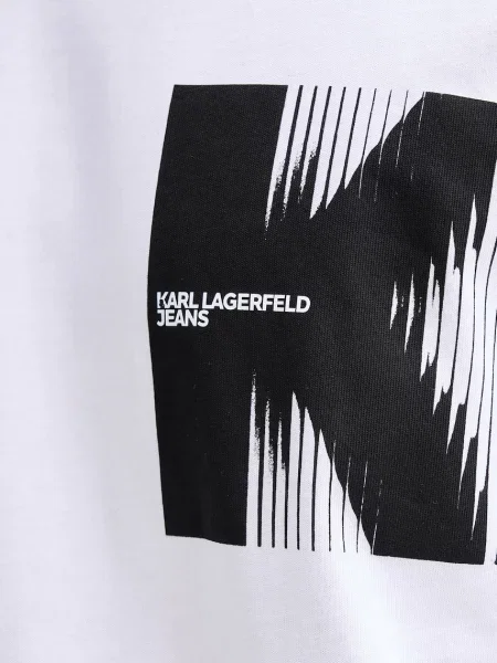 Футболка Karl Lagerfeld Jeans с принтом белая