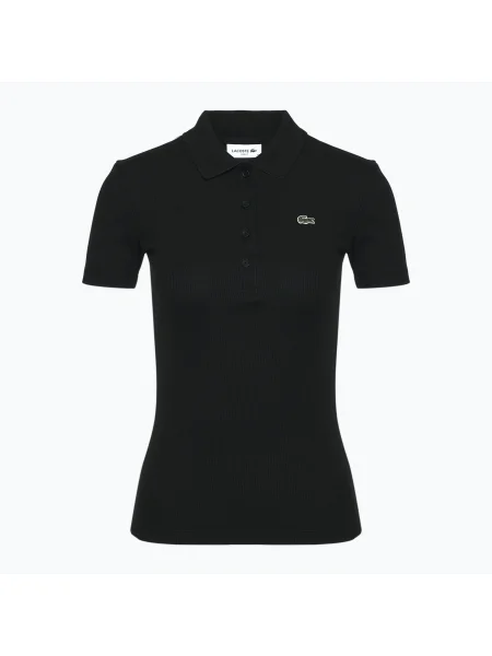 Tricou polo pentru femei Lacoste black negru