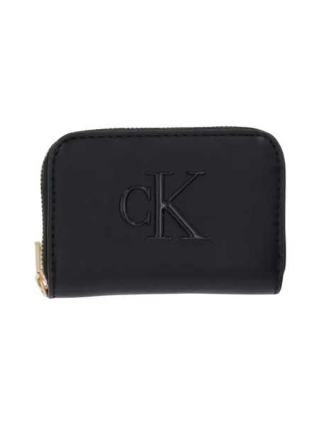 Portfel Calvin Klein elegancki skórzany czarny