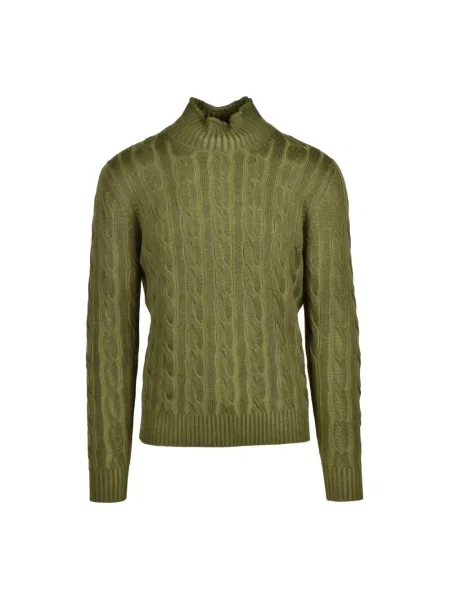 Sweter Kangra wełniany zielony