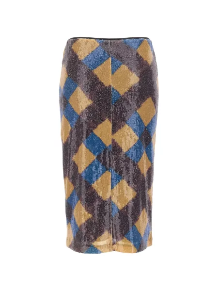 Midi sukňa Dvf Diane Von Furstenberg hnedá
