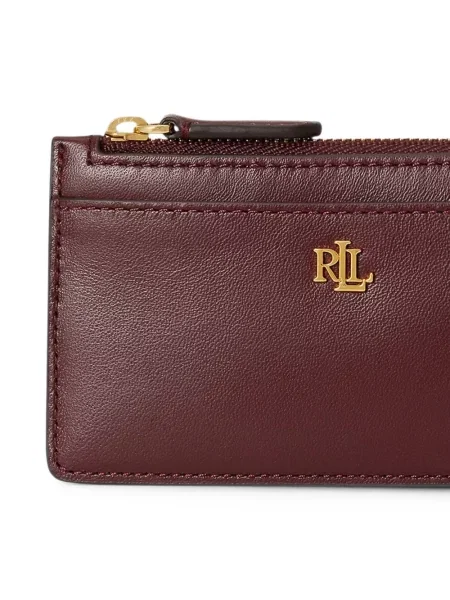 Δερμάτινος πορτοφόλι Lauren Ralph Lauren με αυτόγραφο κόκκινο