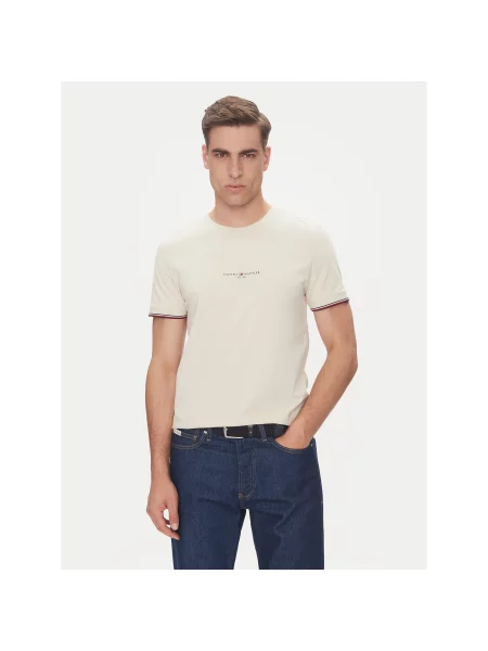 T-Shirt Tommy Hilfiger μπεζ