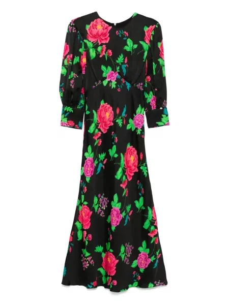 Rochie midi Nissa cu imagine până la genunchi de costum negru