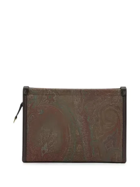 Geantă Etro cu imagine cu model paisley maro