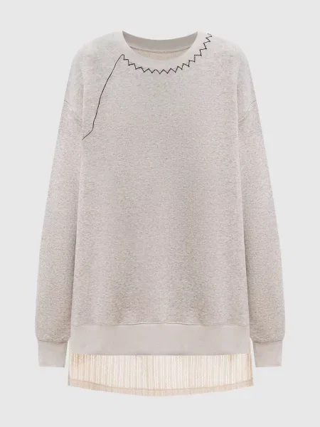 Меланжевий світшот Y`s Yamamoto бежевий