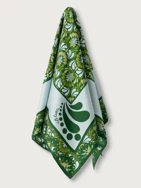 Fular Iblues de mătase verde