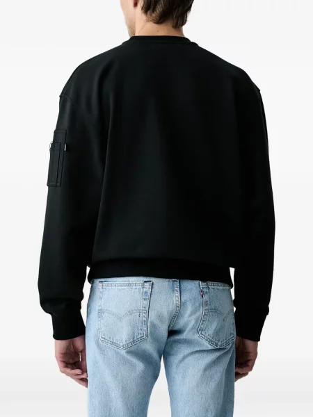 Pulover Alpha Industries cu autograf negru