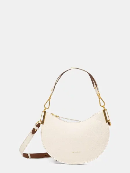 Torebka Coccinelle skórzana beżowa