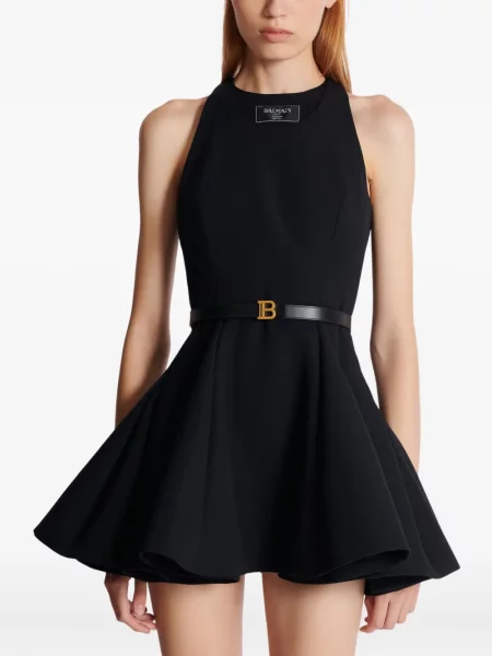 Curea Balmain din piele negru