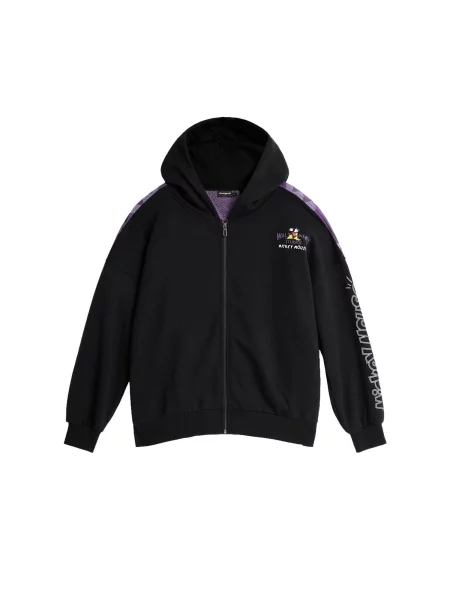 Desigual Hanorac Mickey mov liliachiu / mov lavandă / negru / murdar alb