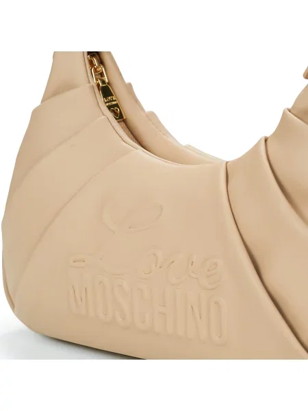 Chunky kabelka Love Moschino z ekologickej kože béžová