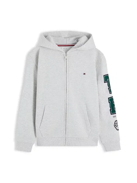 TOMMY HILFIGER Hanorac deschis / verde închis gri