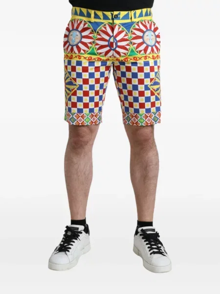 Pantaloni scurți Dolce & Gabbana cu imagine roșu