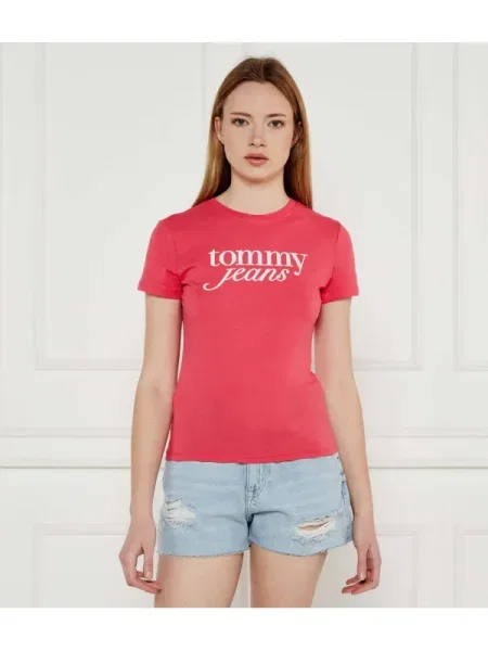 Tommy Jeans Póló | Slim Fit rózsaszín