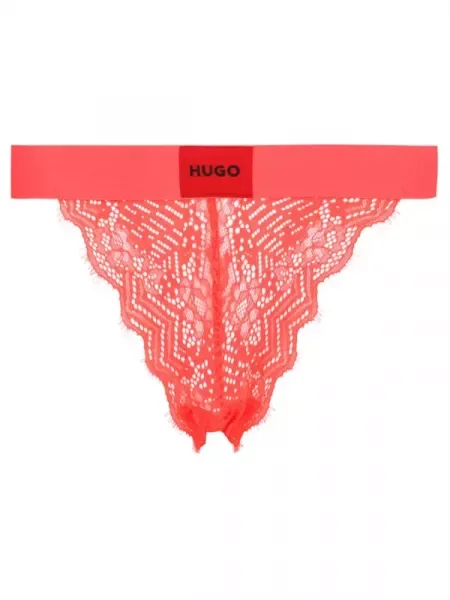 Hugo Bodywear De dantelă tanga roz