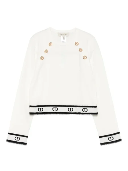 Sweter dziecięcy Twinset biały