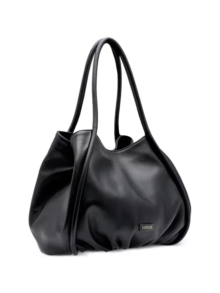 Geantă shopper Lottusse din piele negru