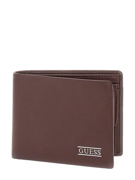 Кожен портфейл Guess NEW BOSTON SMNEBR кафяво