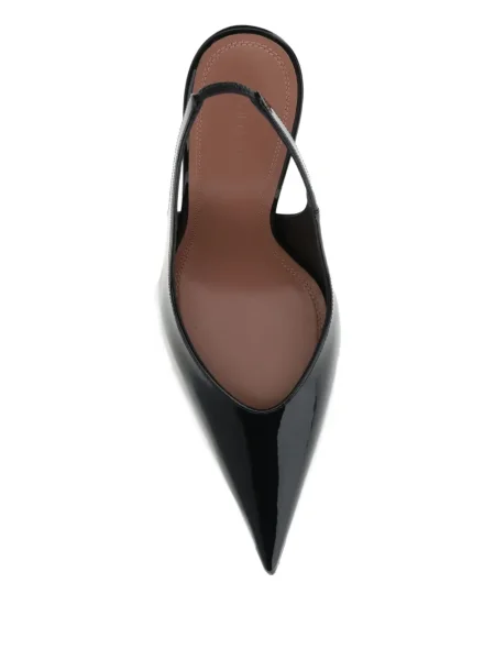 Pantofi cu toc Amina Muaddi slingback negru