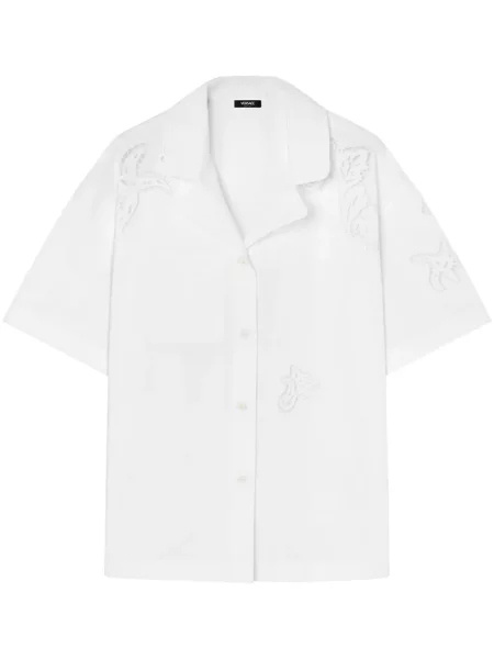 Cămașă Versace cu broderie alb