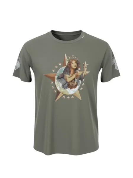 Grafic tricou Alchemist cu imagine verde