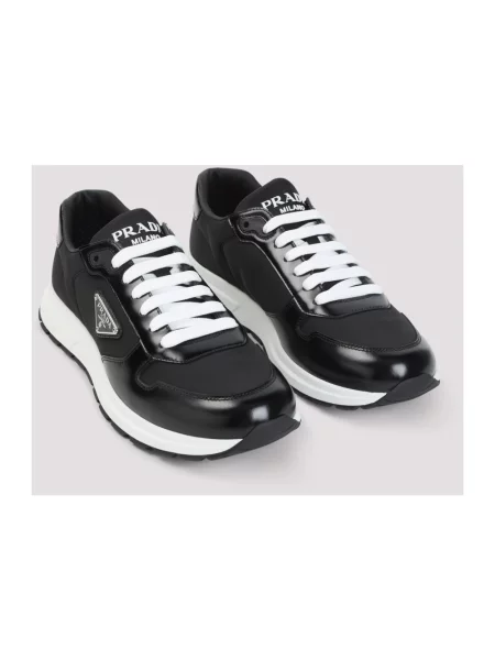Sneakersy Prada skórzane czarne