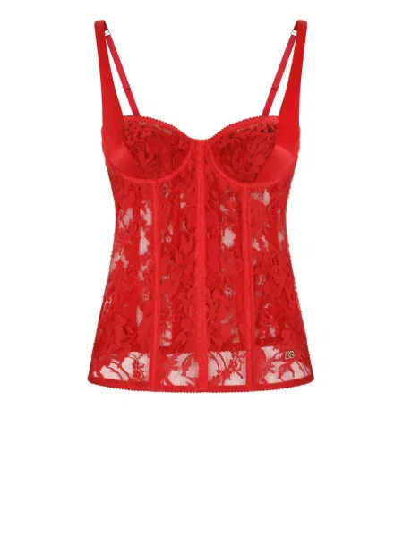 Maiou Dolce & Gabbana din dantelă roșu