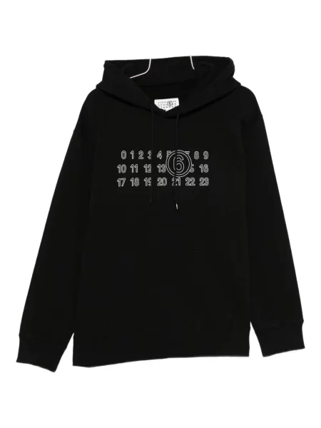 Hanorac cu glugă Mm6 Maison Margiela cu imagine negru
