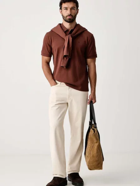 Tricou polo Boss maro